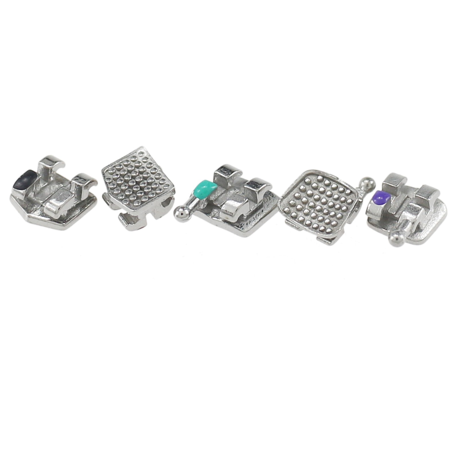 10 Sets Dental Brackets Orthodontic Braces Metal Mini MBT 022 345 Hooks MIM Twin