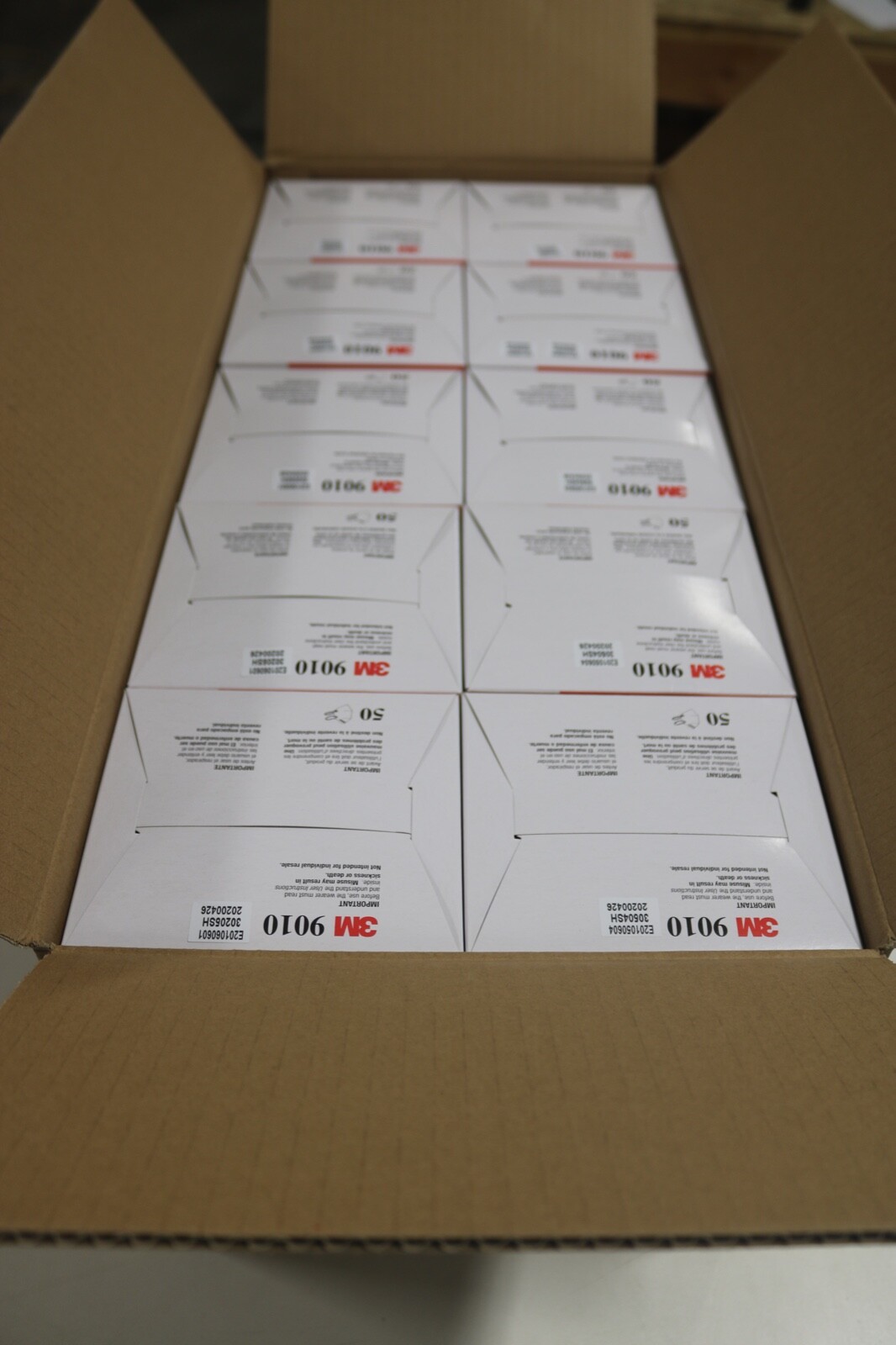 3M 9010 Box of 500 Individually Sealed Packs, Brand New USA Stock N95 MASKS