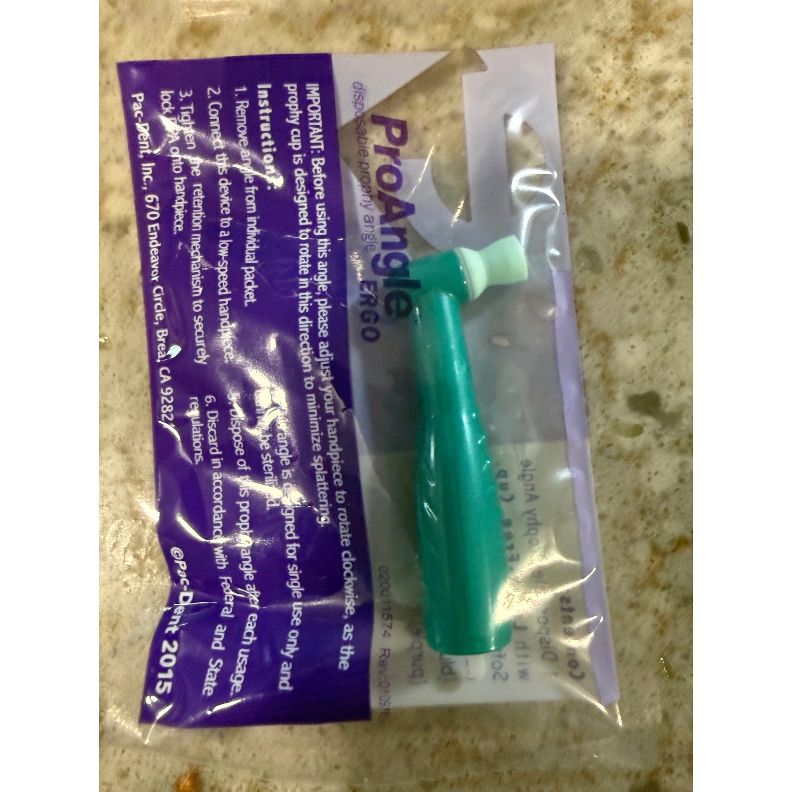 Pac-Dent ProAngle Ergo Disposable Prophy Angle Soft Cup Teal 144ct 168-144