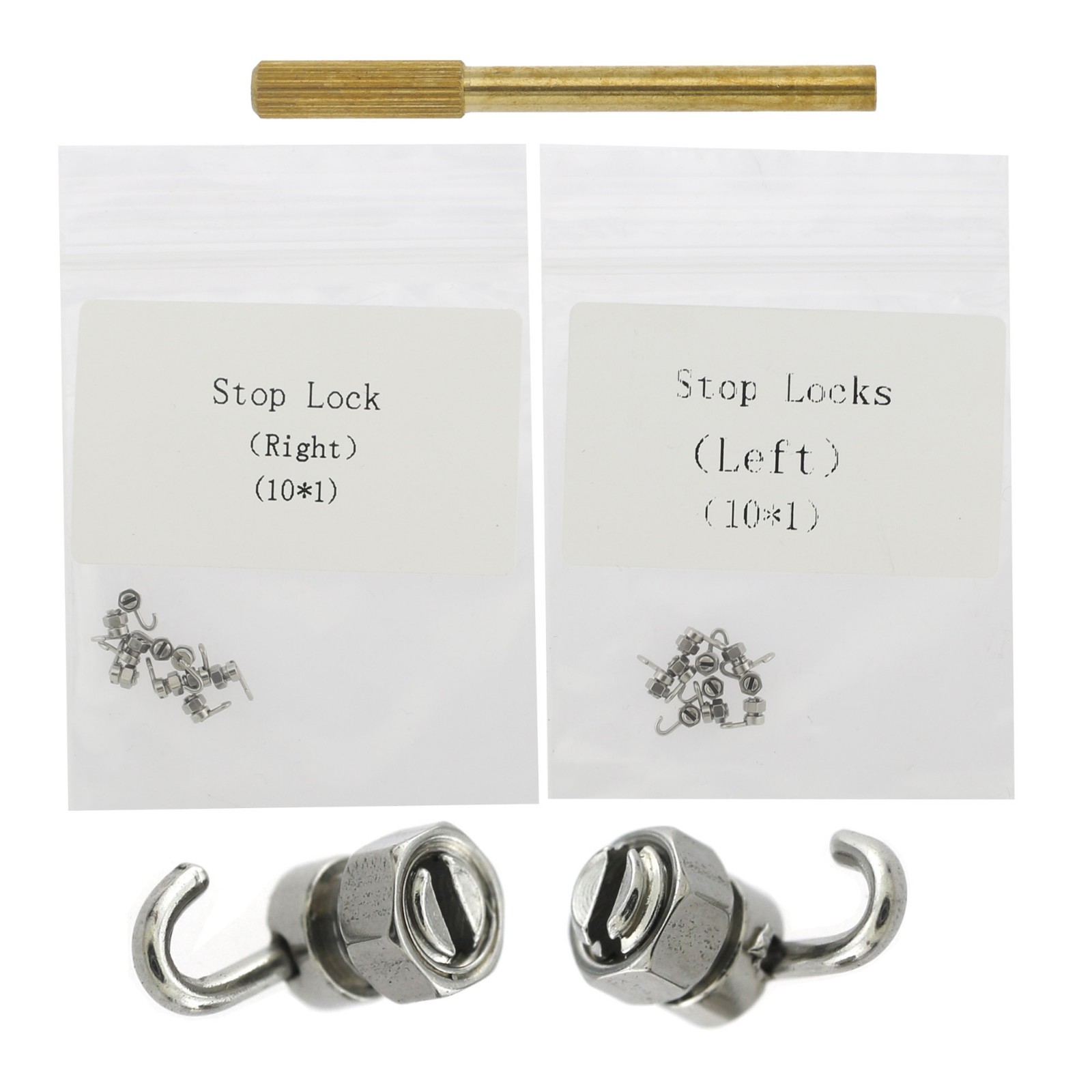 Dental Orthodontic Crimpable Arch Wire Stop Locks Activity Hooks Left Right Set