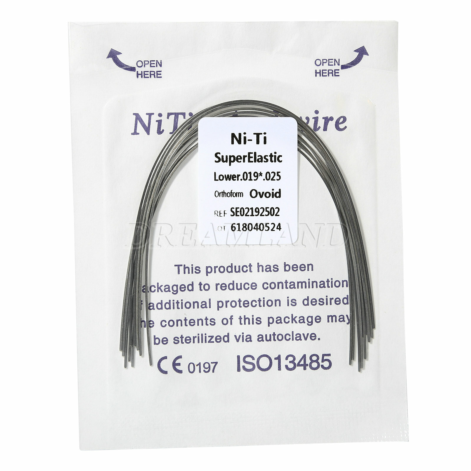 Alambre de Arco Dental de Ortodoncia Super Elástico Niti Rectangular U & L