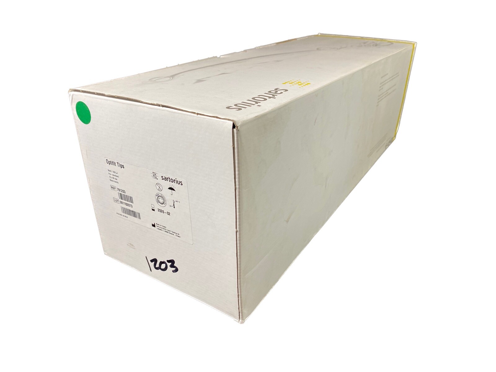 SARTORIUS Polypropylene 1200μL Sterile Optifit Pipette Tips 791203(960/cs)