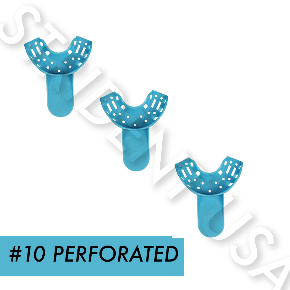 Dental Impression Tray Perforated Autoclavable #10 Small Anterior (12 per box)