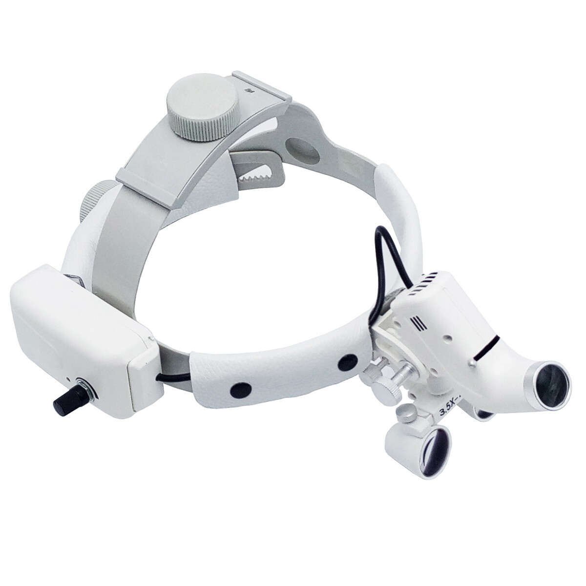 3.5X Dental Surgical Headband Medical LED Light Binocular Loupes Ajustable