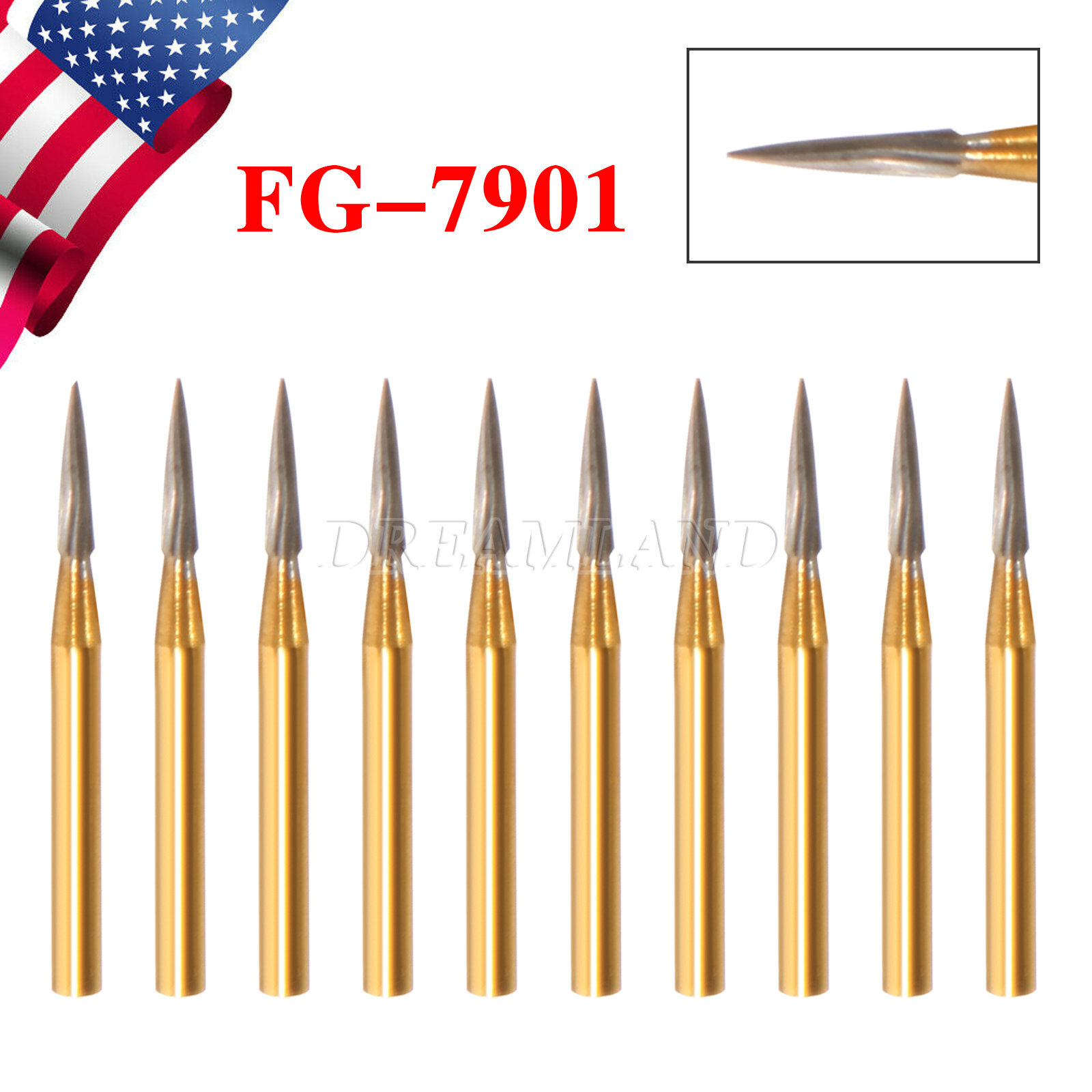 Dental Round Tungsten Carbide FG RA Bur For (Surgical) High Speed Handpiece