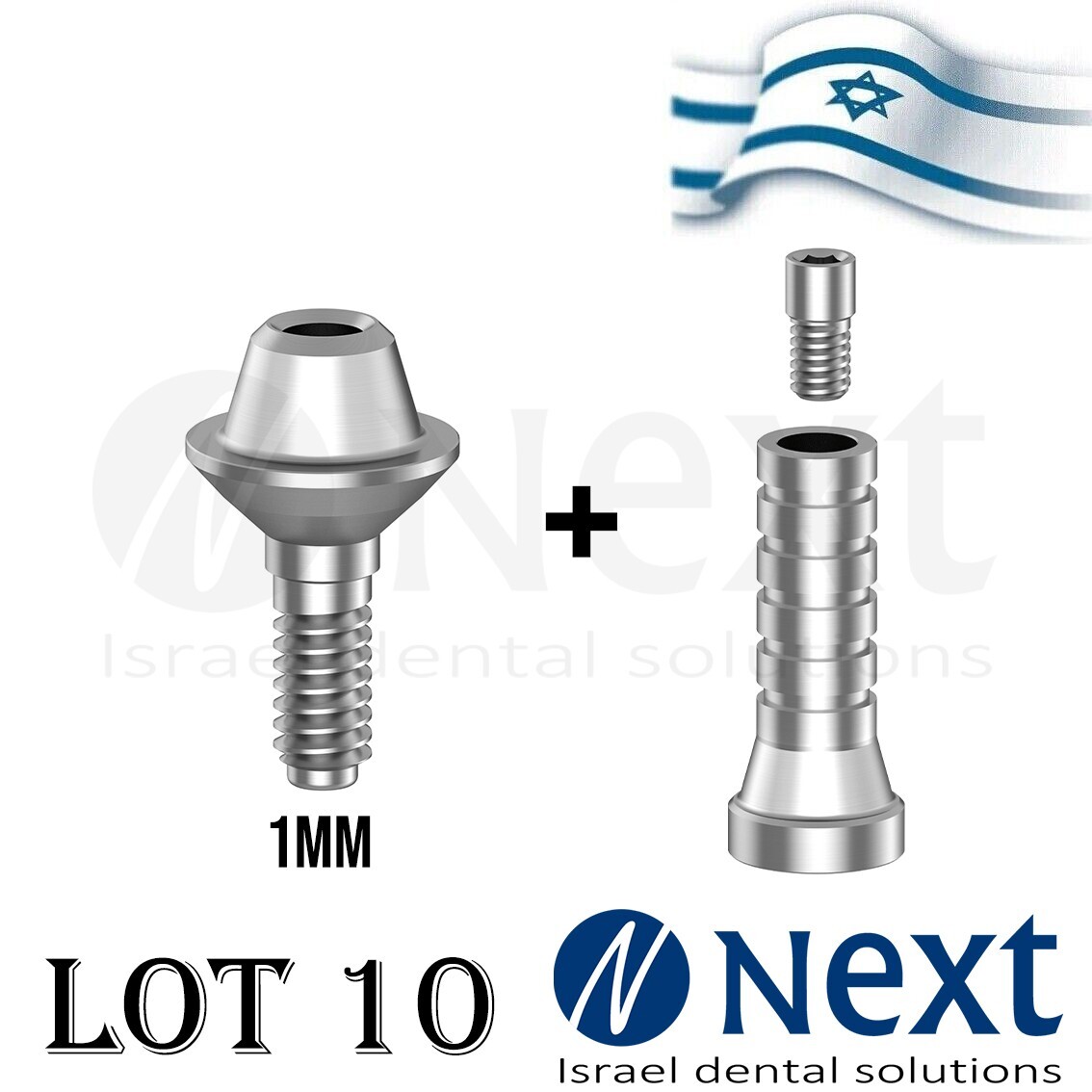 lotx10 New Straight abutment Multi Unit 1 mm titanium sleeve screw 1.72