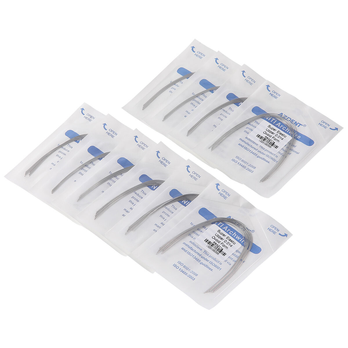 10pcs/kit AZDENT Dental Orthodontic Super Elastic Niti Arch Wire Oval Form