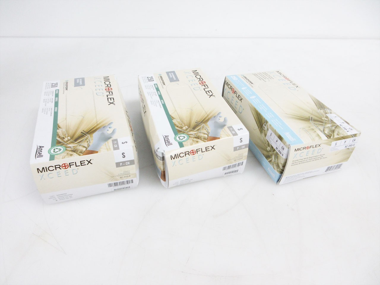 LOT 3 BOX MICROFLEX XCEED XC-310-S POWDER FREE NITRILE MEDICAL SMALL