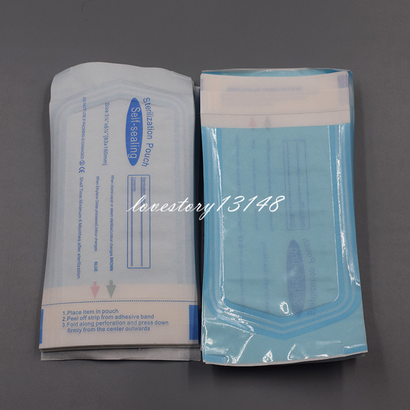 200 Pcs Dental Self Seal Sterilization Pouches Sterilization Bag 3 1/4″X6 1/4”