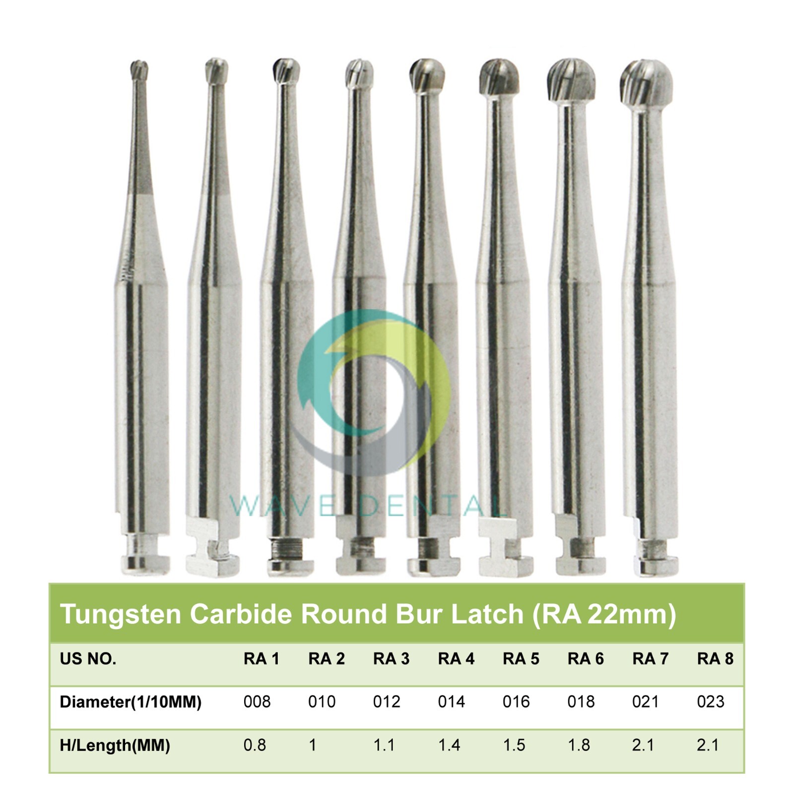 Wave Dental Contra Angle Tungsten Carbide Burs Latch RA Oral For Slow Speed