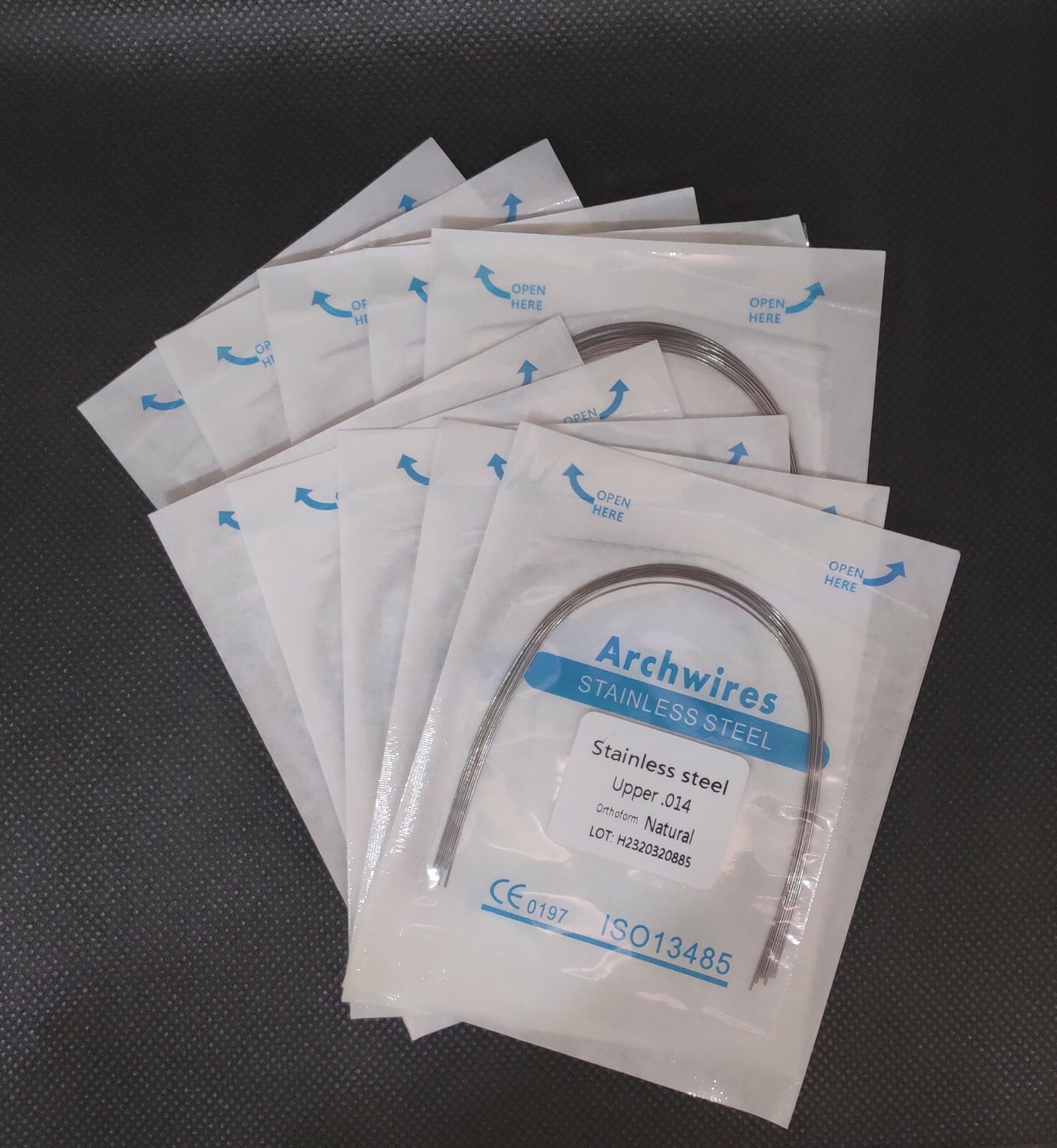 100Pcs 10Packs Dental Orthodontic Stainless Steel Arch Wires Round Natural Form