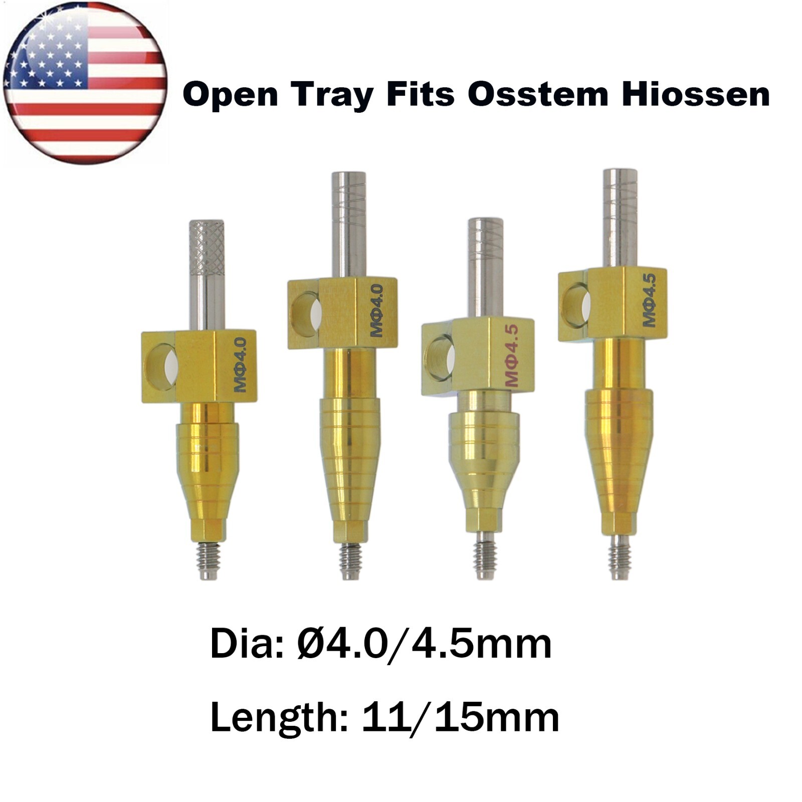 US Fits Hiossen Osstem Dental Impression Transfer Coping Open Tray Mini/Regular