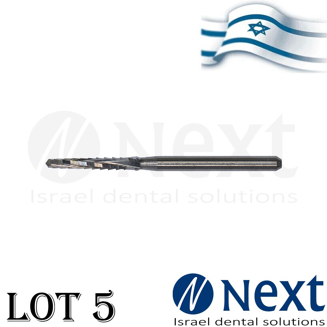 LOTx5 Surgical FG- Lindemann 162 Drill Ø 0.16 x 10 bone cutter