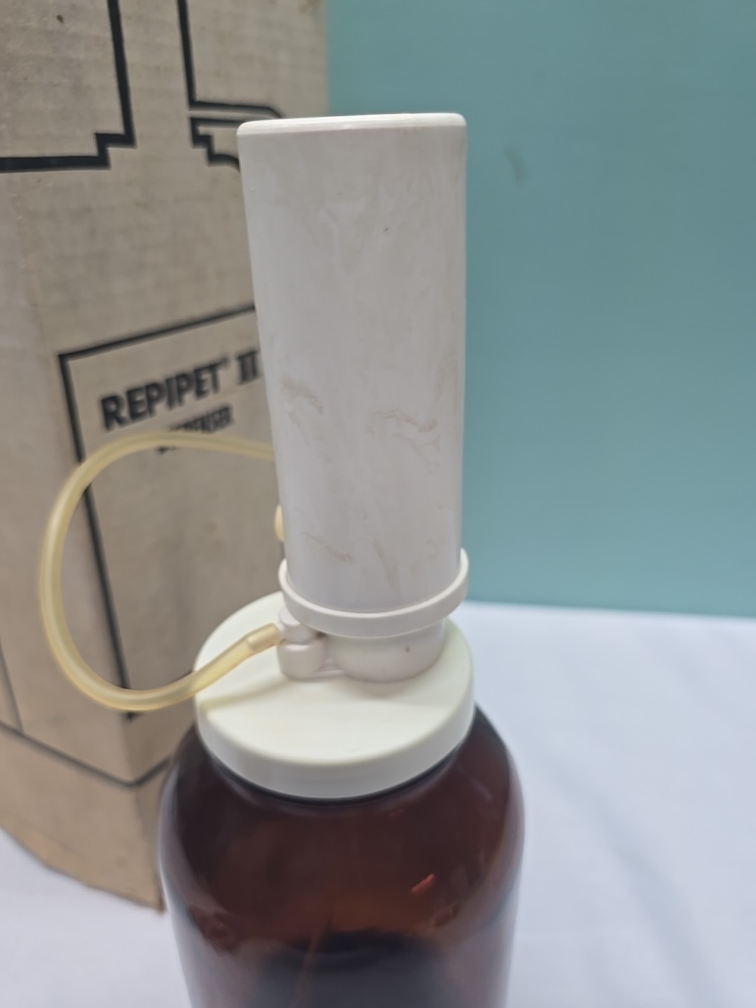 Vintage Standard Amber Glass Labindustries Repipet II 20.0mL