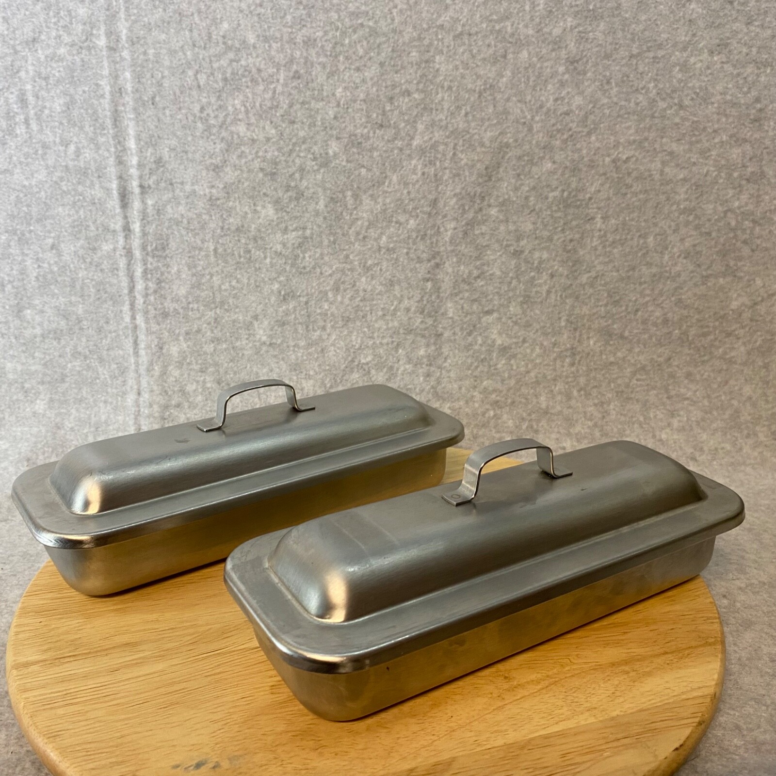 Lot Of 2 Polar Ware Stainless Steel Medical Instrument Tray 83 With Lids