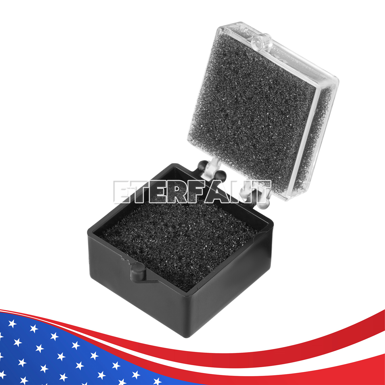 200PCs Dental Lab Crown/Veneer/Bridge Boxes- 1”-Clear Top with Sponge Fillers