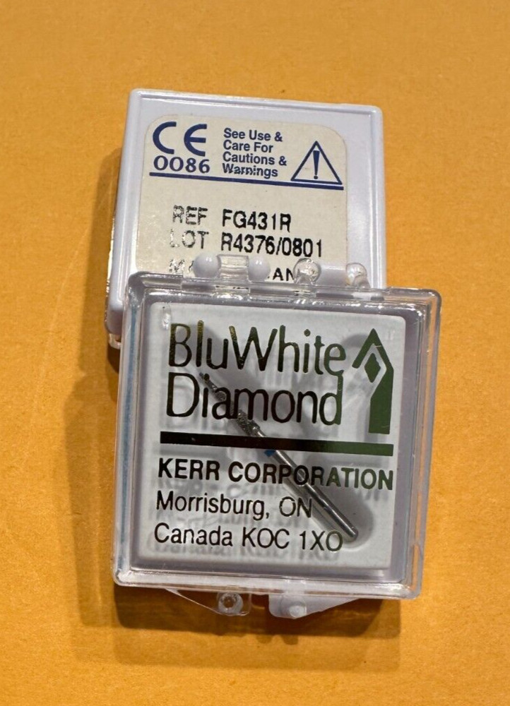 Kerr Dental BluWhite Precision Cut Dental Diamonds INVERTED CONE 2/pk