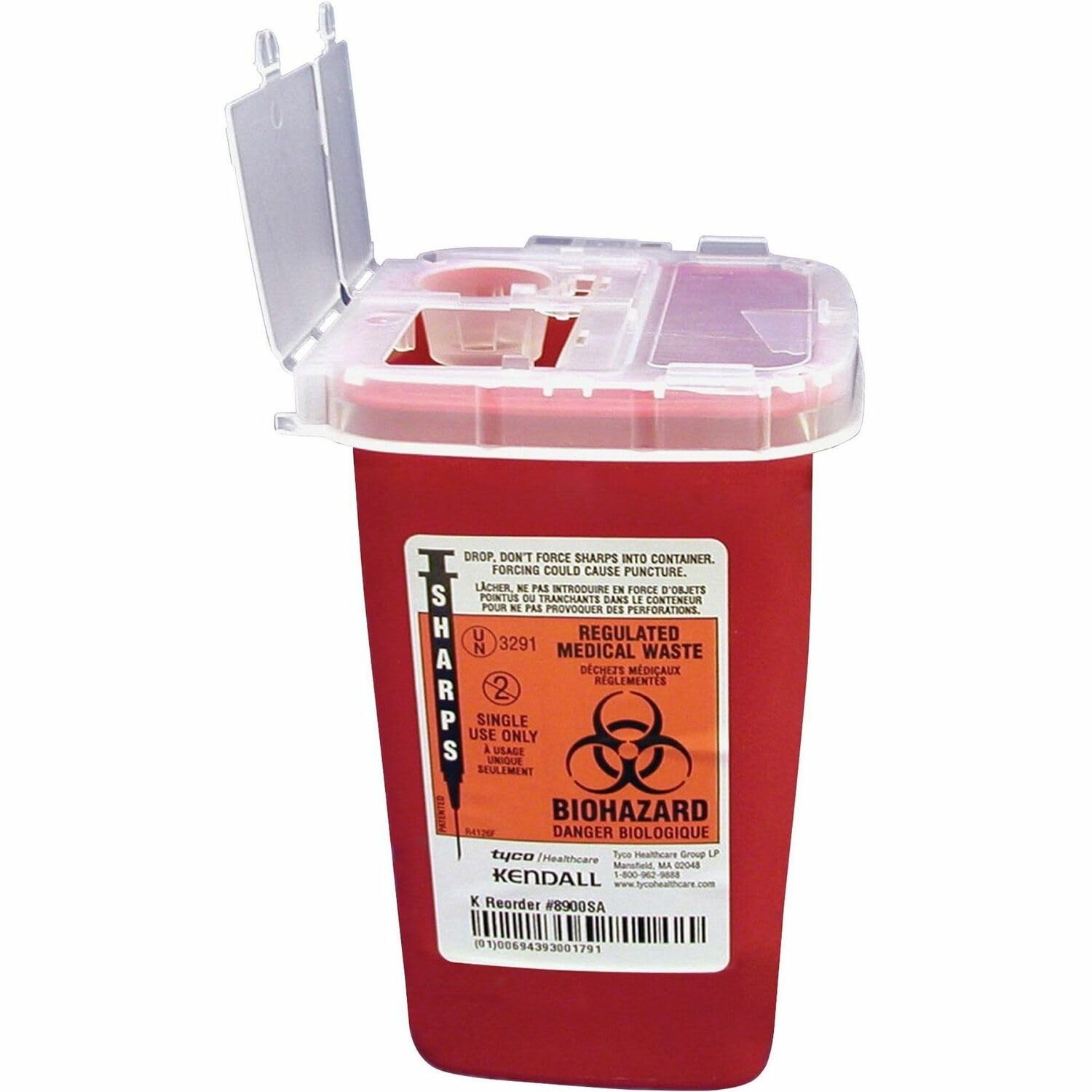 Covidien Sharps 1 Quart Sharps Container Flip Top