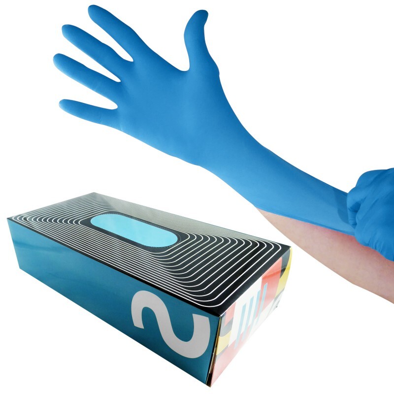 Waxness Cosmetology Nitrile Gloves Blue, Small, 100 pcs / box