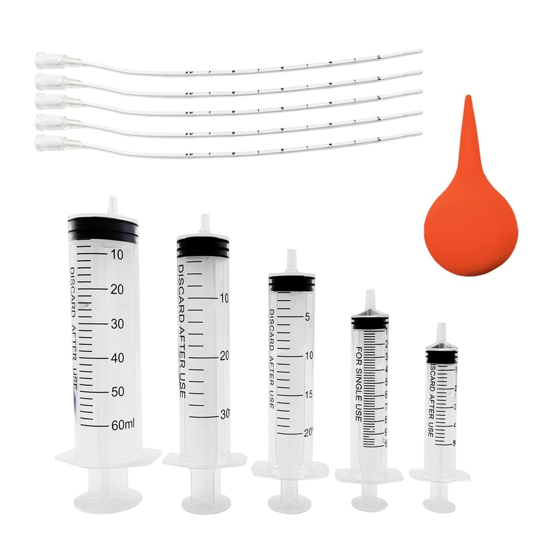 Yiqianhome 11pcs Puppy Kitten Feeding Tube Kit for Small Animals and clear