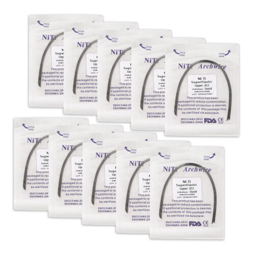 100 Packs Dental Orthodontic Super Elastic Wire Niti Round Arch Wires Ovoid Form