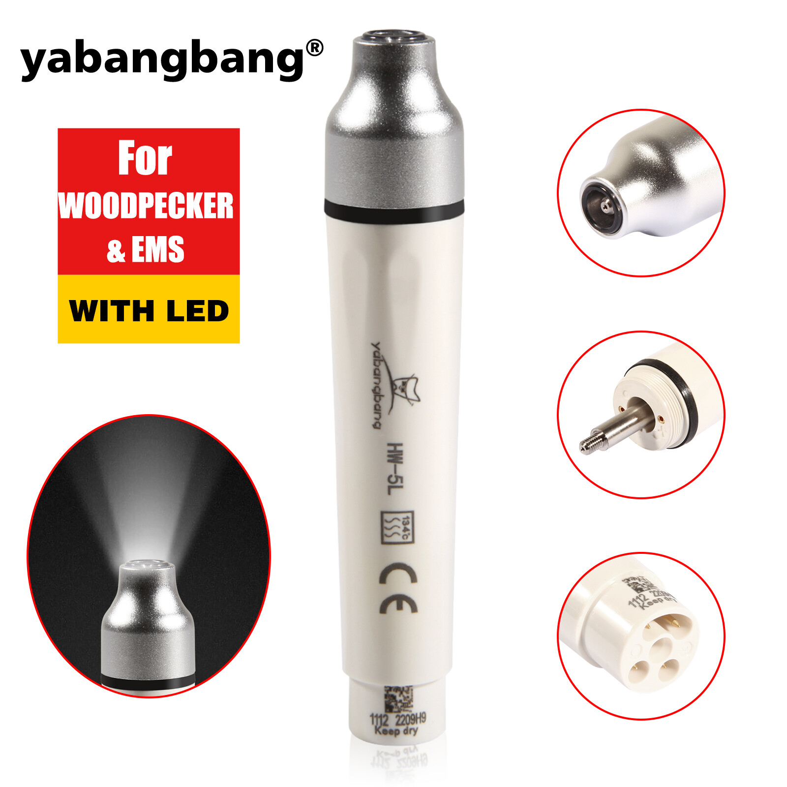 LED Dental Ultrasonic Scaler Handpiece for EMS WOODPECKER / DTE Satelec ms