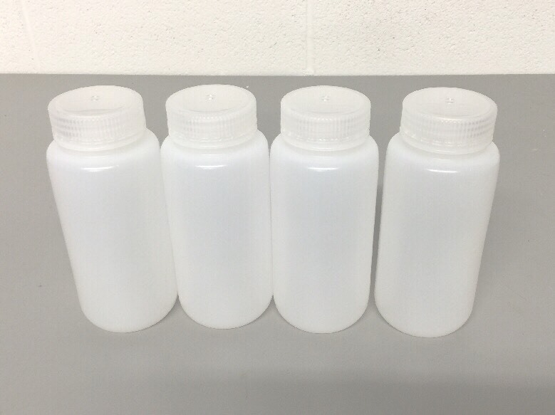 NEW (4) Nalgene Packaging Bottles, 500ml 16oz, Wide Mouth, HDPE