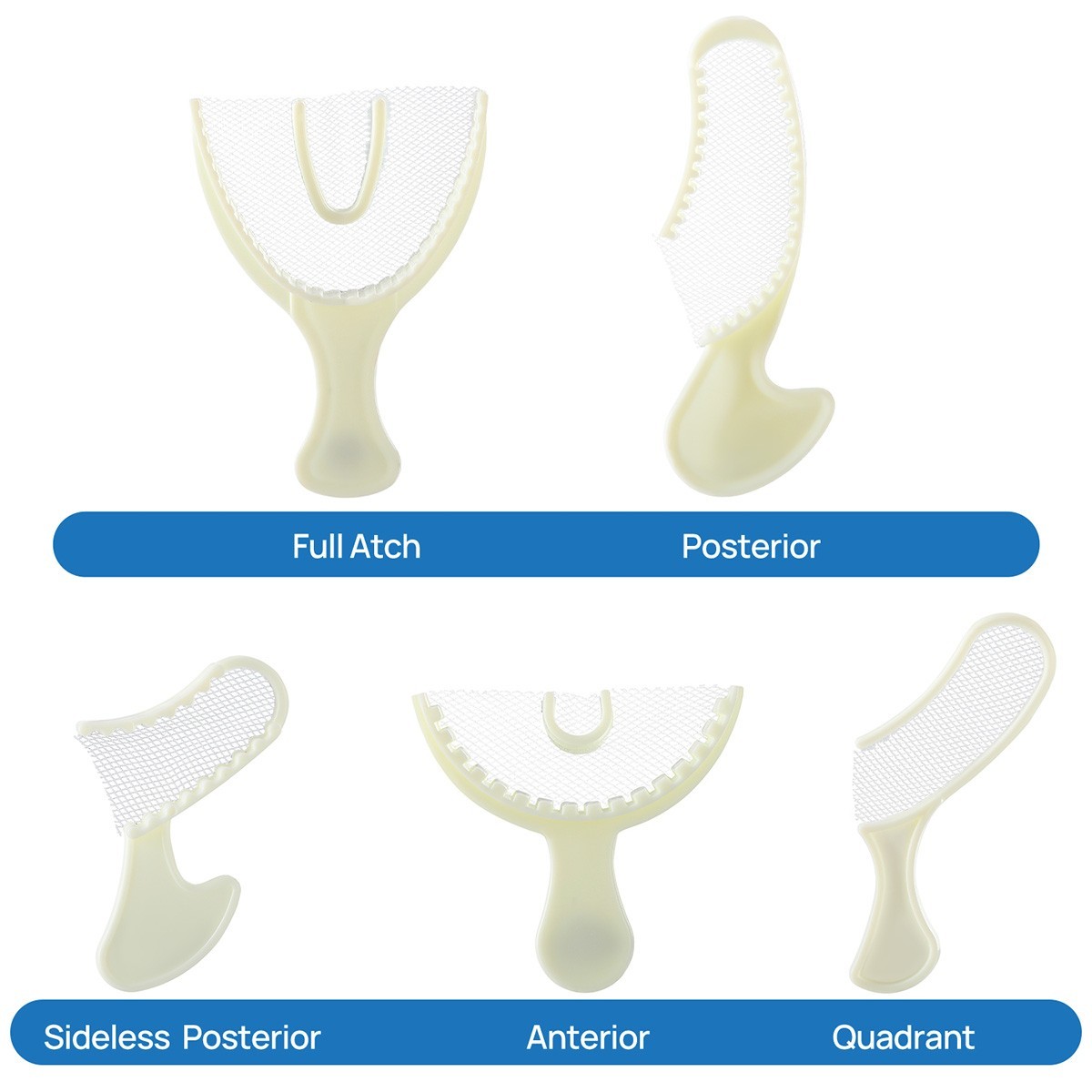 30 Pcs Dental Disposable Impression Bite Registration Trays Triple P/Q/S/A/F