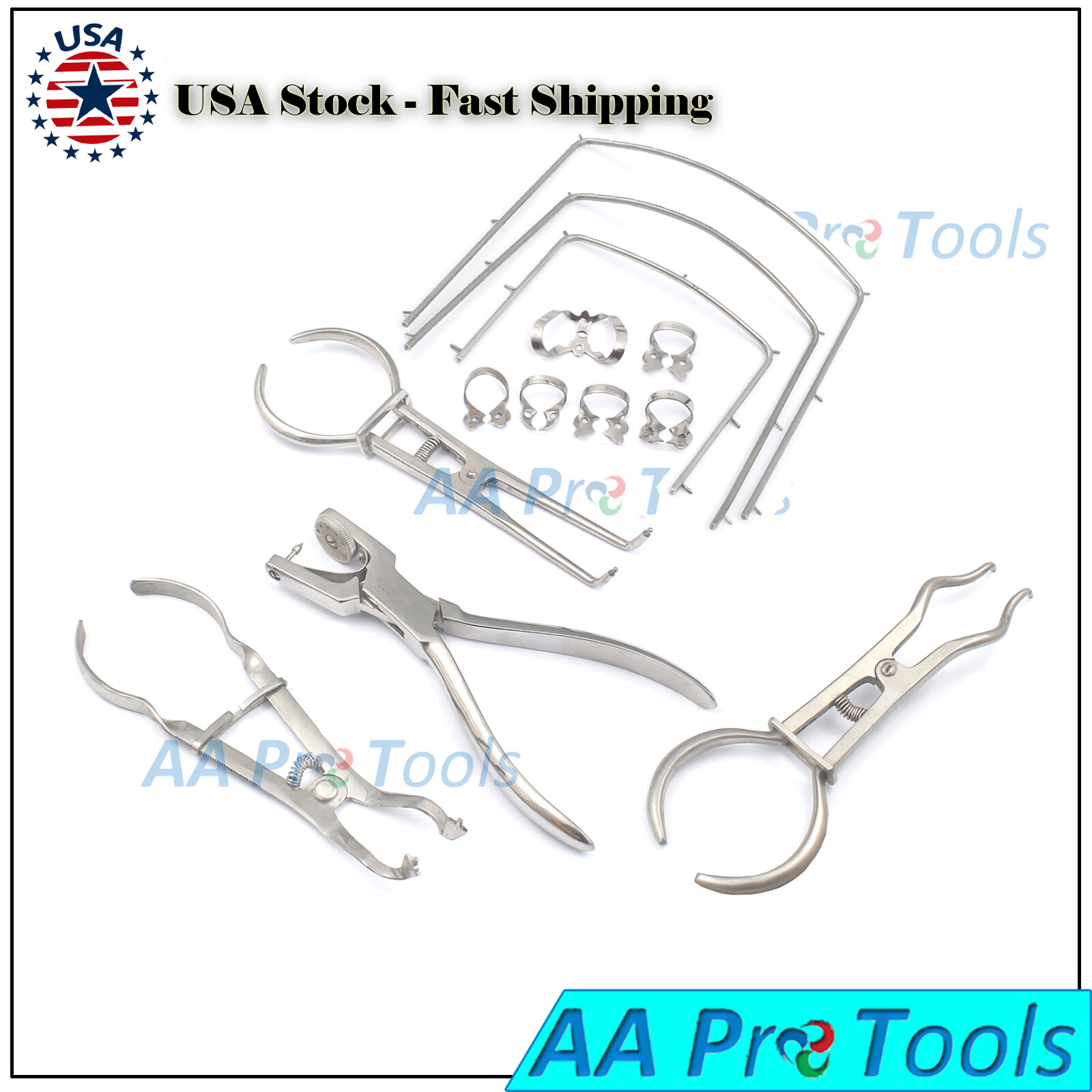 Professional Rubber Dam Instruments Brinker Clamps Punch Forceps Endodontics Lab