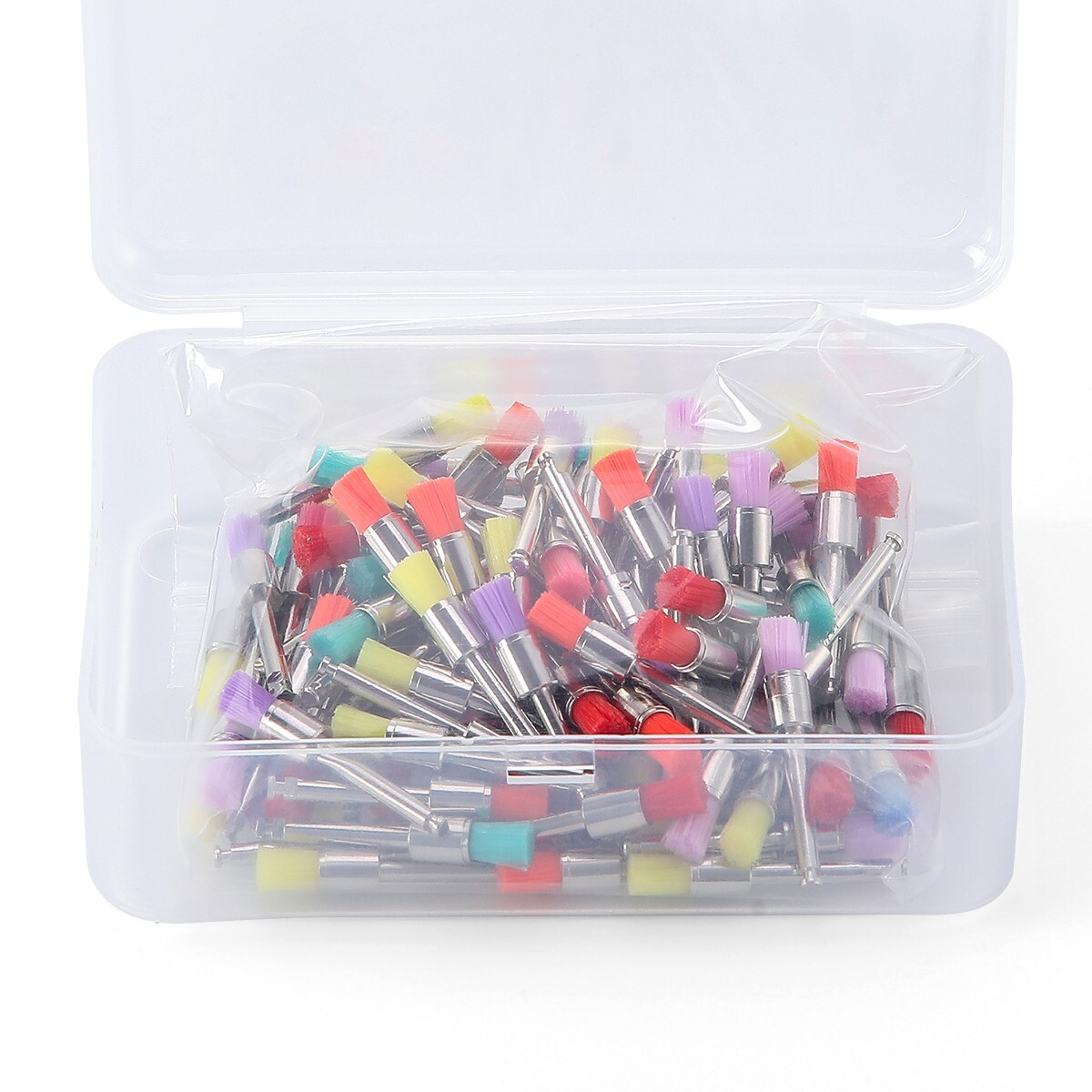 牙科五颜六色的尼龙材料抛光 Prophy Brush Bowl RA Flat Latch Type-