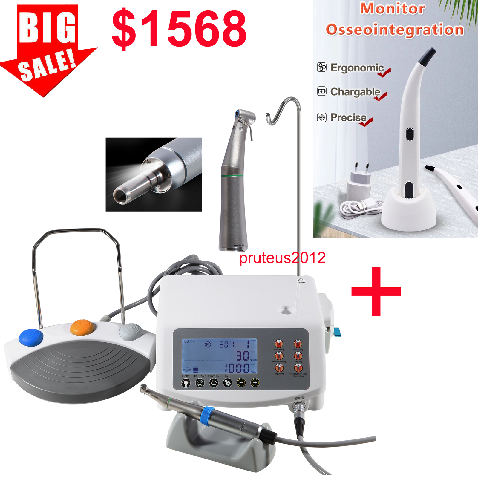 Dental Surgical Implant System Brushless Motor+ Implant Monitor Osseointegration