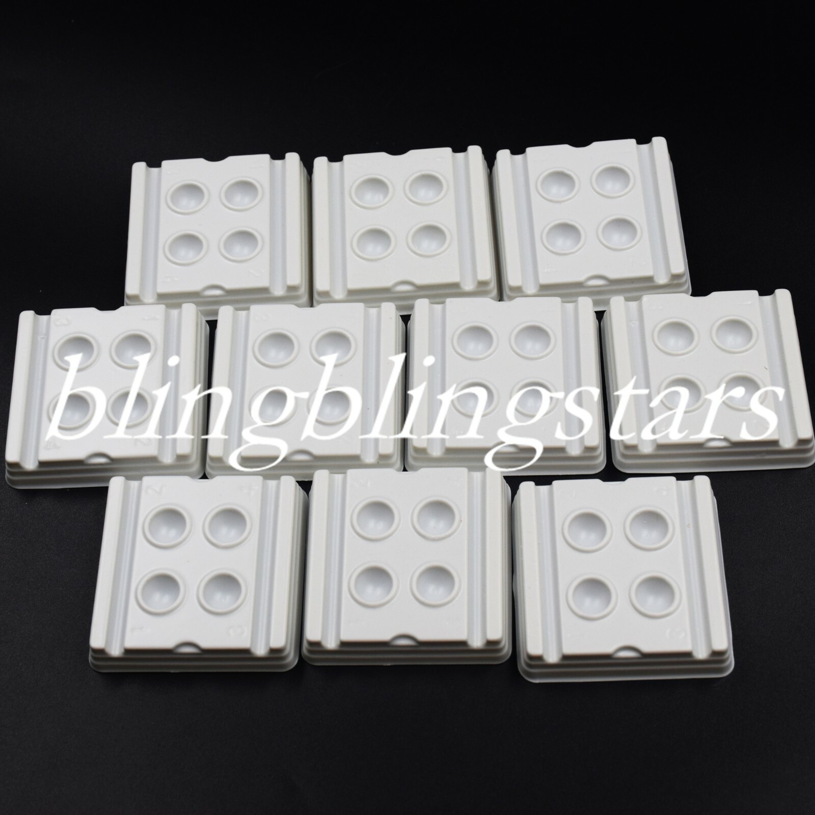 100 Pcs Dental Mixing Wells Trays Model Bonding Composite Adhesive 4 Holes