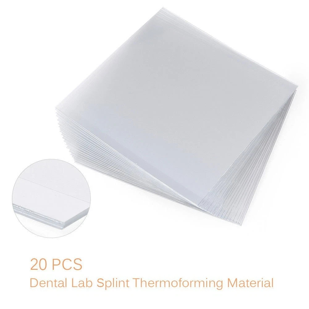 20pcs Dental Lab Splint Vacuum Thermoforming Material Ortho Forming Hard 1.0mm