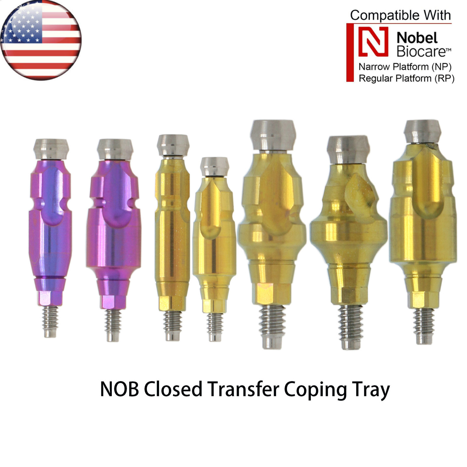 Dental Impression Closed Tray Impression Coping fits Nobel NP/RP Active