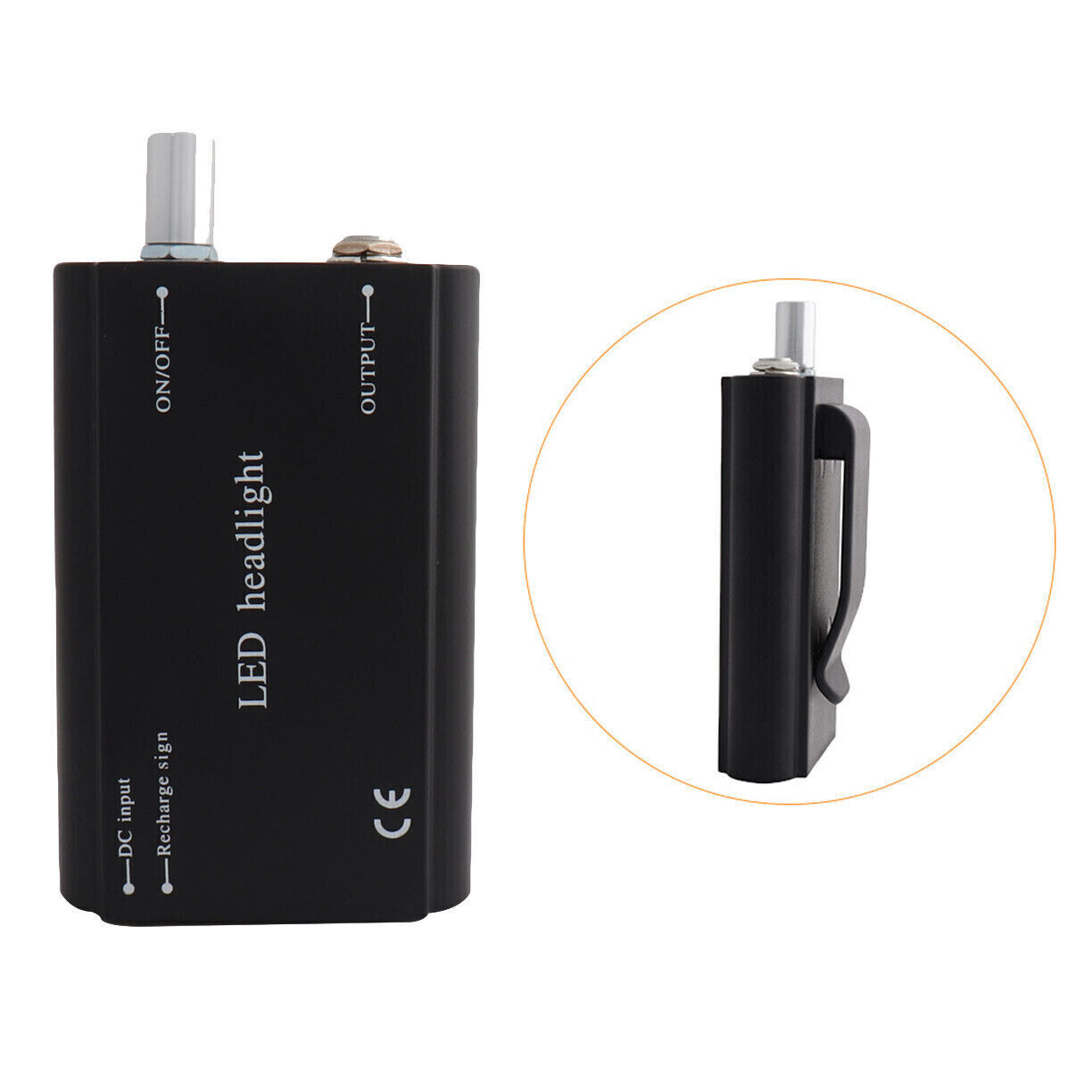 1800Mah Rechargeable Battery with Belt Clip For Dental LED Headlight Black USA