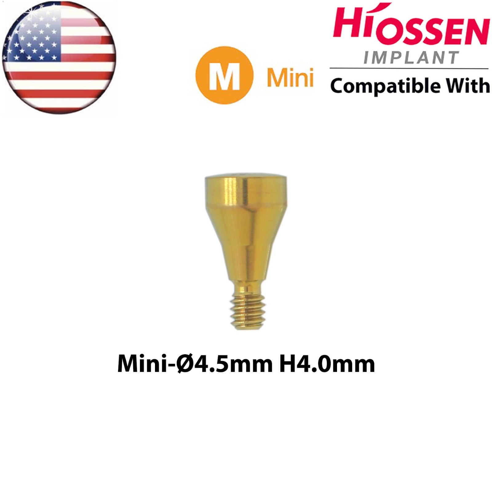 US Dental Healing Abutment Cover Screw Mini Hex Fit Oss Hiossen Implant Platform