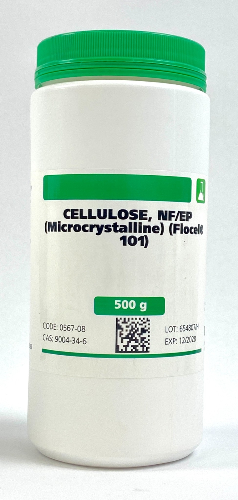 Medisca Cellulose NF/EP Microcrystalline Flocel 101 500g USP Grade
