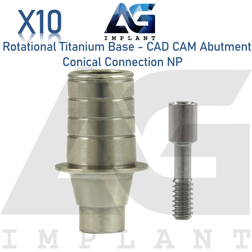 x10 Rotational Titanium Base CAD/CAM NP Conical Connection Screw