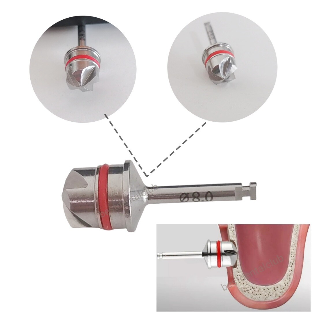 Dental Lateral Approach Sinus Lift Creat Window Implant Reamer Dome Drill Ø8.0
