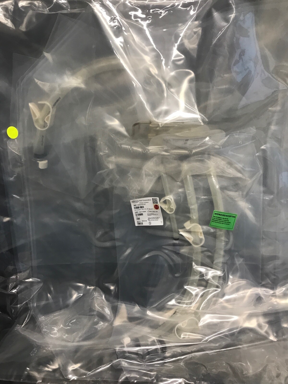 PALL Allegro 3D 100L Standard System AF Biocontainer w/ TPE Tubing 6500-0373Z