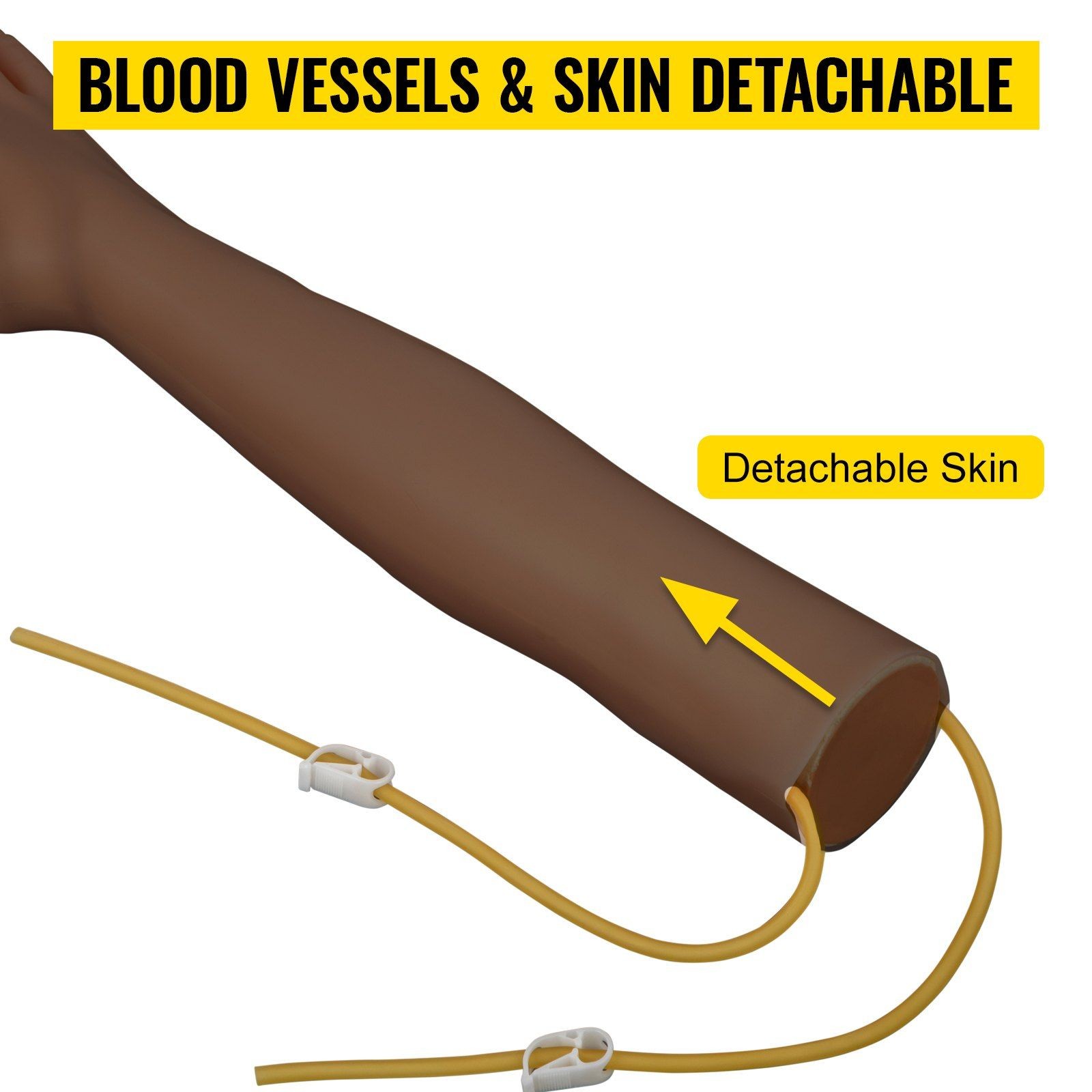 Phlebotomy Simulation Arm Kit Dark Skin 15.94-26.97in Complete Package
