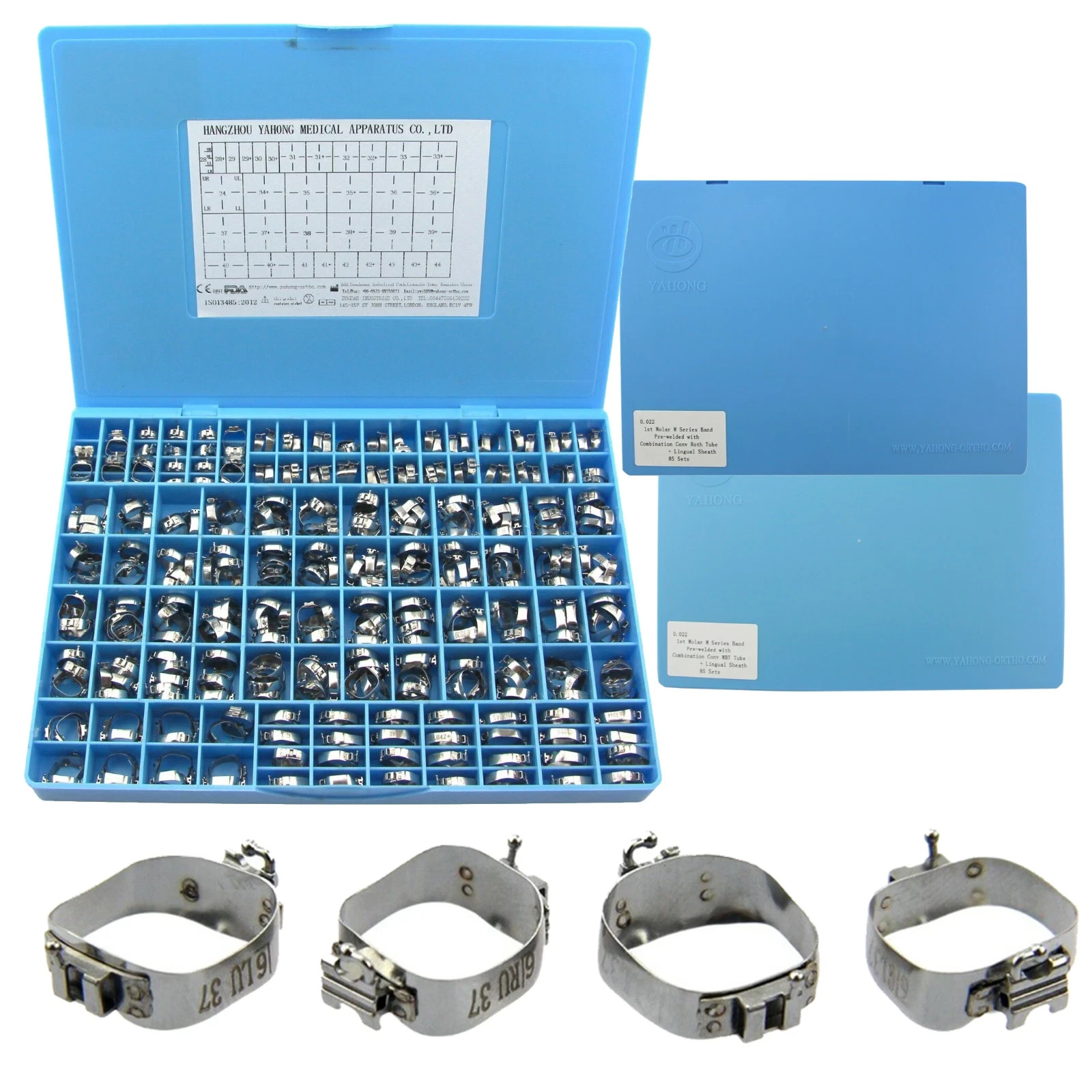 85 Sets Orthodontic Buccal Tube Molar Bands Lingual Sheath MBT Roth 0.022 GAC