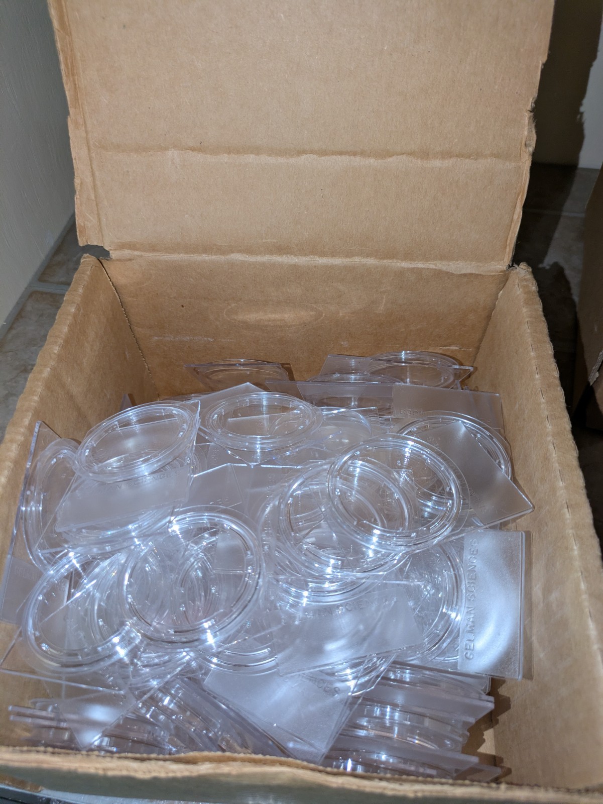Lot of 75 Gelman Sciences Petri Dish Slides (Loose in box)