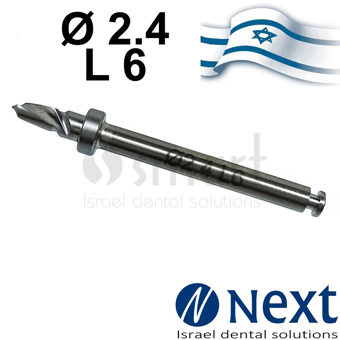 Surgical External Step pilot drill with built-in stopper Ø2.4 L6