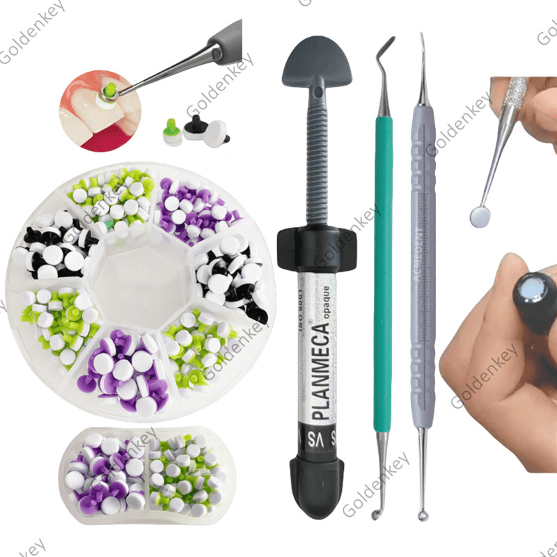 Dental Foam Pads Composite Resin Filling Spatula Handle OptraSculpt Kit Veneer
