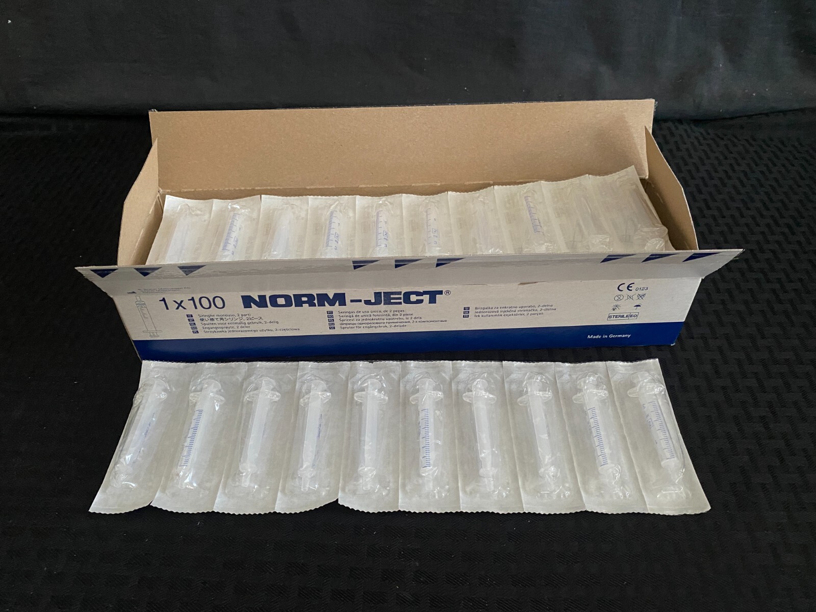 NEW (100) Norm-Ject 2mL Polypropylene Clear Luer Solo Syringes NJ-4606027-02