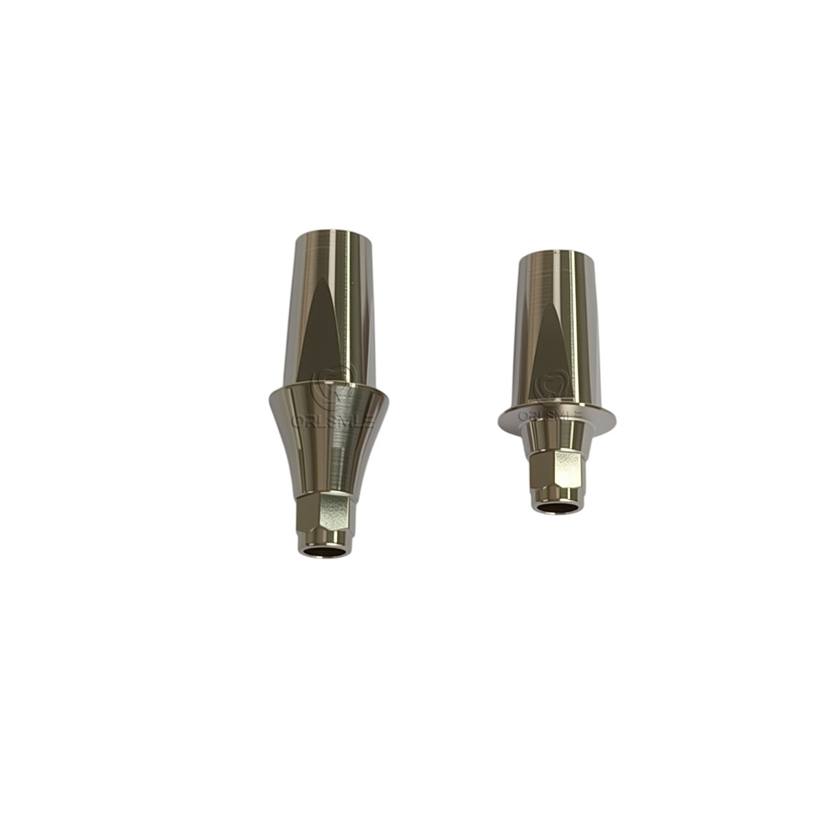 Titanium straight abutment compatible with ICX platform D5.0 with screw