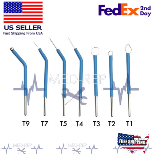 BONART 7 Assorted Dental Electrode Tip For OLD ART-E1 Blue Handpiece