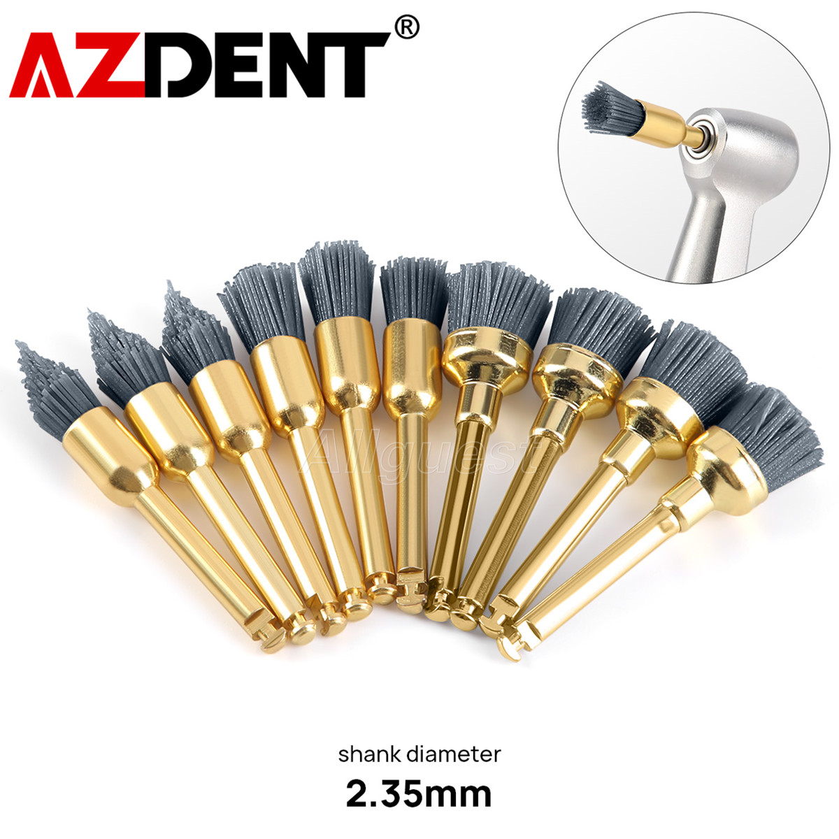 Dental Prophy Polishing Brush Flat/Sharp/Bowl Shape RA Silicon Carbide Brushes