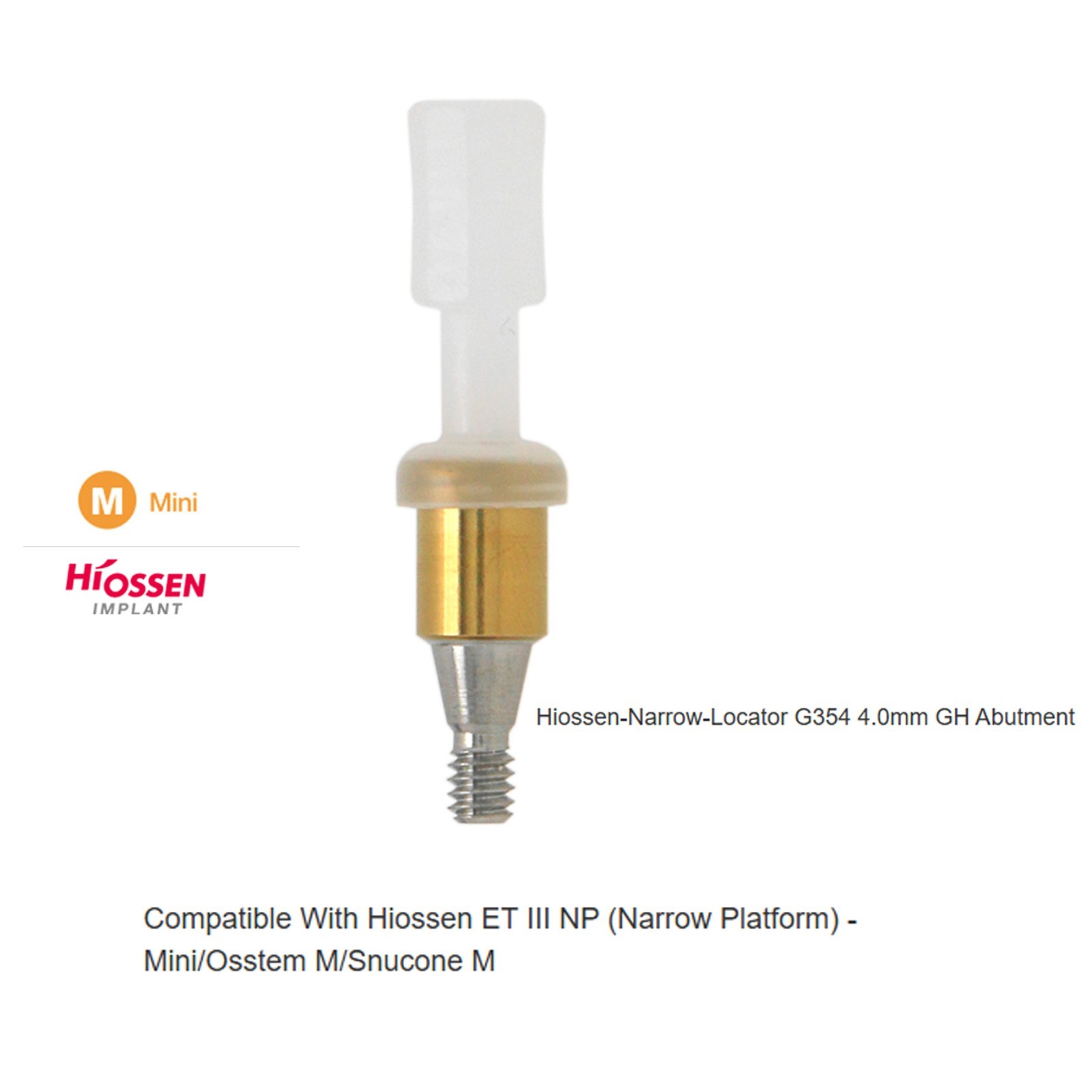 Hiossen/Osstem/Snucone Mini connection locator attachment Abutment for 1-6.0mm